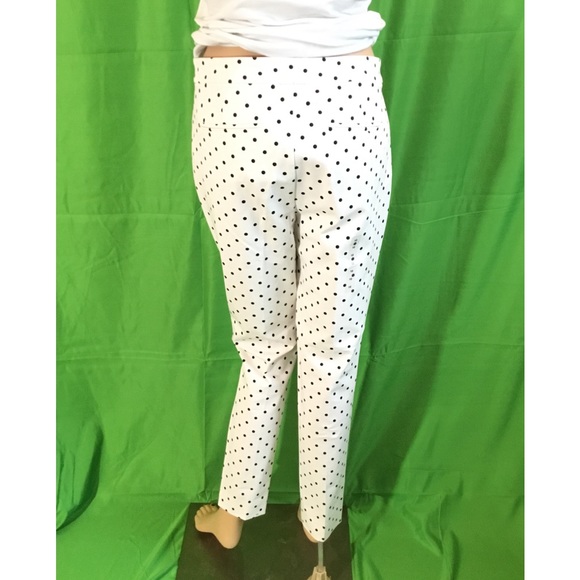 Lauren Ralph Lauren White and Black Polka Dot Pant NWT - Picture 2 of 10